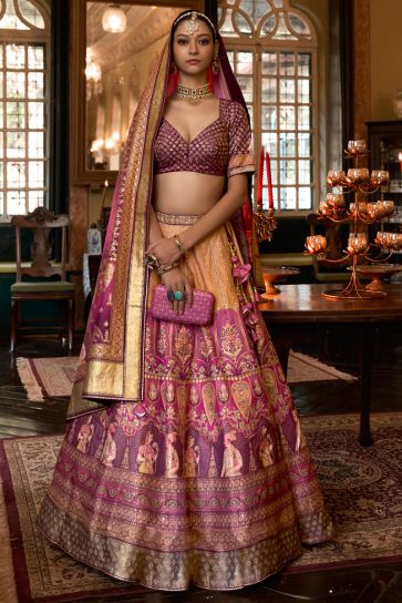 Buy Purple Georgette Embroidery Sequins Saree Wedding Wear Online at Best  Price | Cbazaar