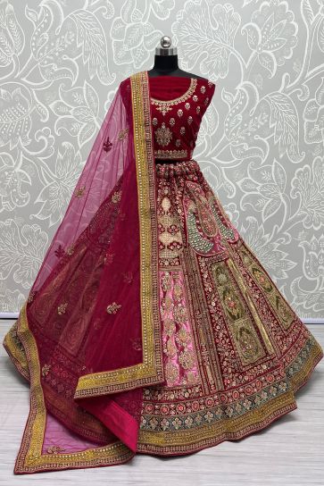 Red Colour Sabyasachi Inspired Wedding Lehenga Choli – Panache Haute Couture