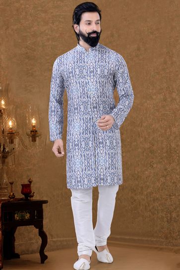 Multi Color Traditional Look Cotton Fabric Incredible Kurta Pyjama