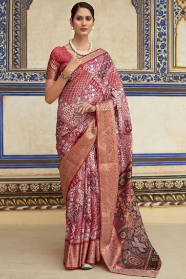 Viscose Fabric Vivacious Sangeet Wear Saree In Multi Color
