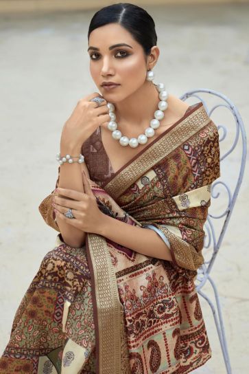 Multi Color Sangeet Wear Viscose Fabric Charismatic Saree