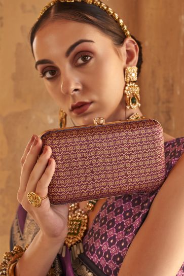 Sea Green Color Kanjivaram Silk Fabric Weaving Print Function Wear Fancy Saree With Patola Design Blouse