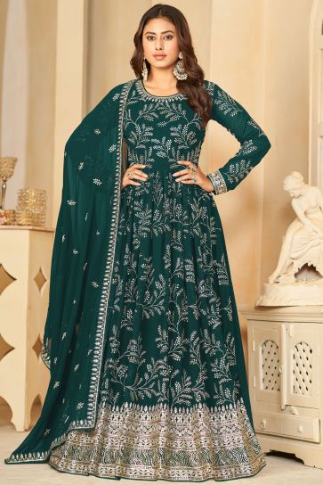 Buy Royal Blue Designer Long Anarkali Suit Online - SALA2257 | Appelle  Fashion