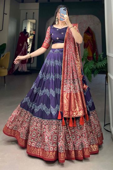 Buy online Women Lehenga Choli With Dupatta from ethnic wear for Women by  Krishnaam for ₹3309 at 45% off | 2024 Limeroad.com