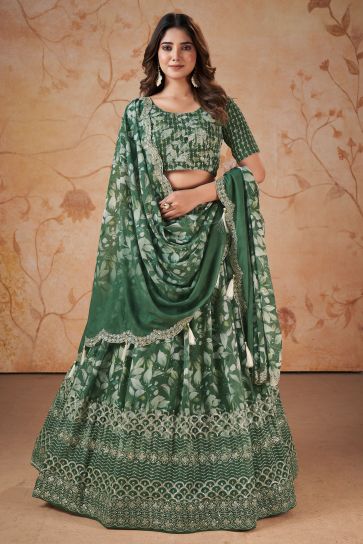 Mehndi Green Embroidery Lehenga Choli for Women Ready to Wear Custom  Stitched Net Lehenga Choli Embroidery Indian Bridesmaid Wedding Dress - Etsy