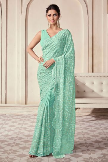 Buy Hemlata Embroidered, Embellished, Self Design Bollywood Georgette  Purple Sarees Online @ Best Price In India | Flipkart.com