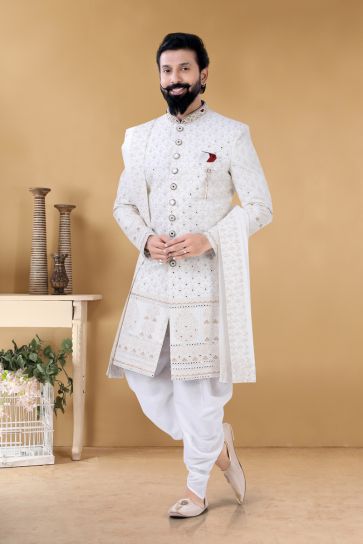 Fancy top sherwani suit