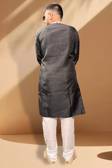 Stunning Silk Fabric Function Wear Kurta Pyjama For Men