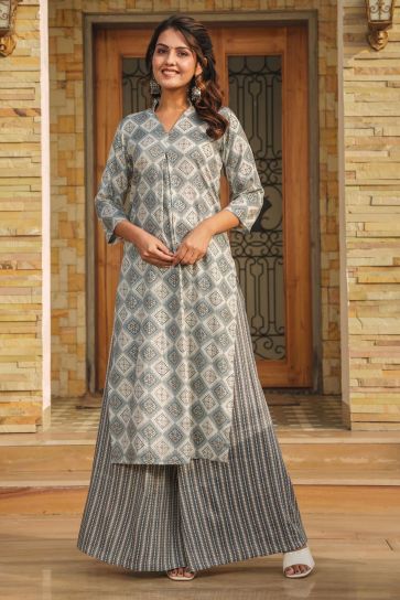 Readymade Salwar Kameez Cotton Kurti Pent Women Palazzo Kurta Dupatta  Stitched | eBay