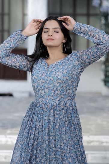 S-3XL Stitched Designer A Line Kurti at Rs 450/piece in Surat | ID:  18906674548