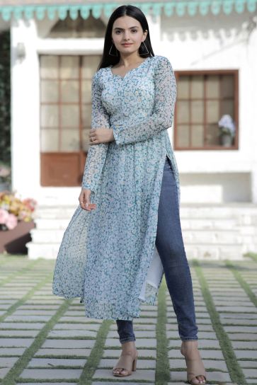 Launching New Designer Wedding Wear Look Full Velvet Fancy Kurti-Plazz –  Sareevillahub