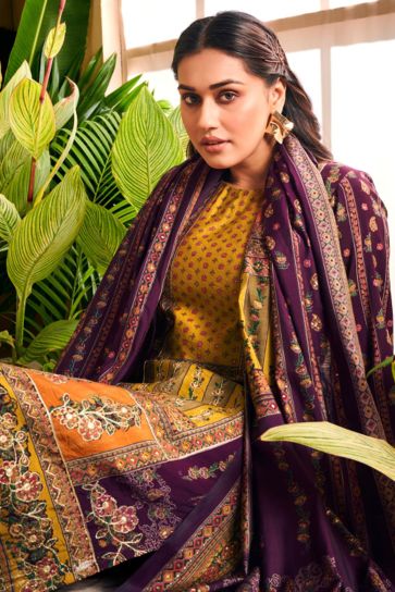 Purple Color Viscose Fabric Lovely Casual Wear Salwar Suit