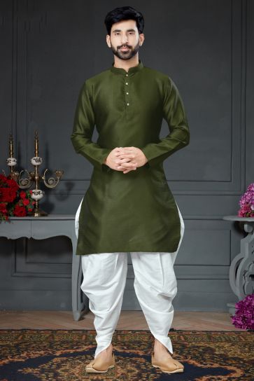 Mehandi colour kurta pajama cheap