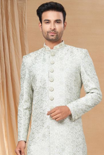 Gorgeous Fancy Fabric Readymade Indo Western For Men