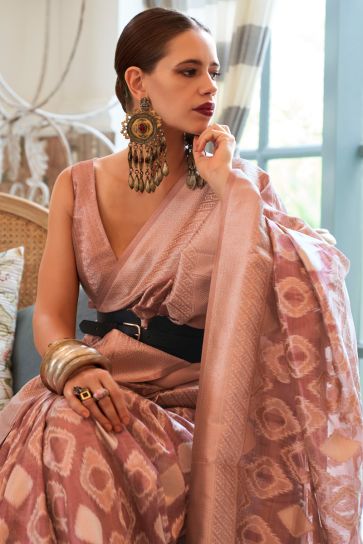 Kalki Koechlin Tissue Fabric Embellished Handloom Weaving Multi Color Saree