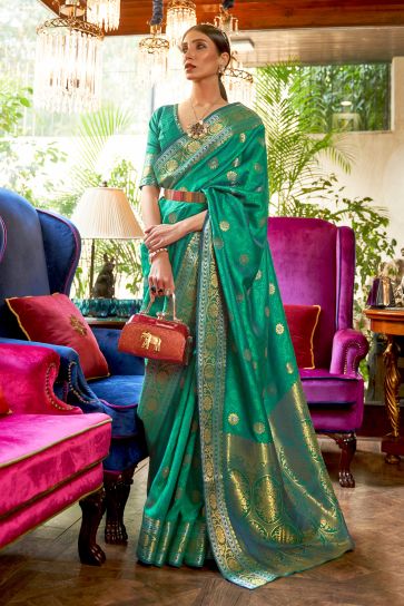 Designer Silk Sarees Online Shopping,Latest Silk Saris Designs from  Kalaniketan: Green