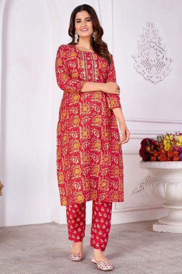 Komal Vora Appealing Maroon Color Art Silk Readymade Kurti With Bottom