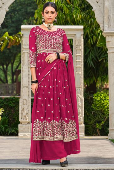 Georgette Beguiling Rani Color Readymade Palazzo Suit