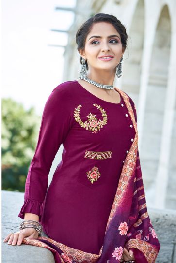 Buy Plussize Maroon Color South Cotton Kurti Online at Best Prices in India  - JioMart.