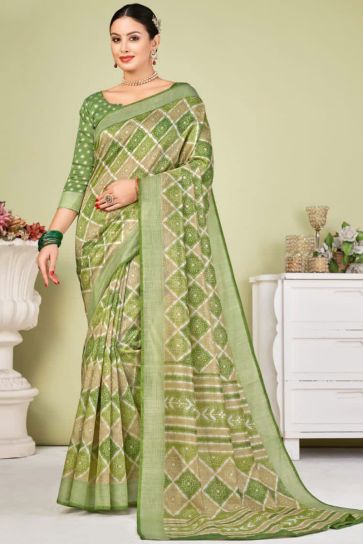 Multi Color Art Silk Fabric Fancy Printed Daily Wear Saree