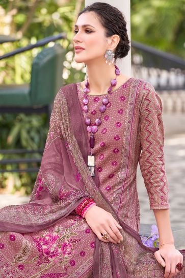Fancy Fabric Pink Color Festival Wear Elegant Salwar Suit