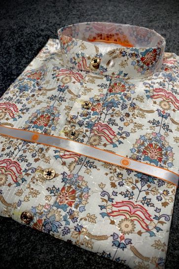 White Color Reception Wear Readymade Art Silk Fabric Kurta For Men