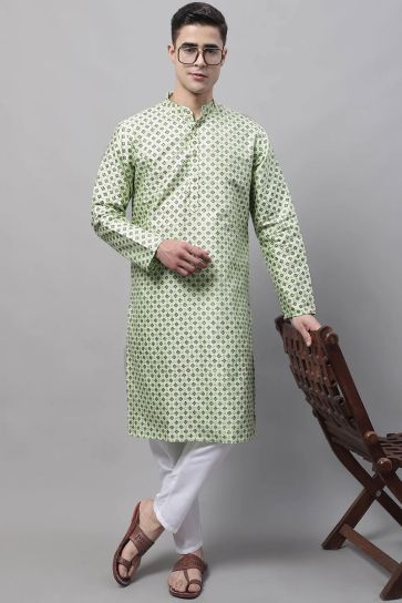 Art Silk Fabric Readymade Kurta Pyjama For Men