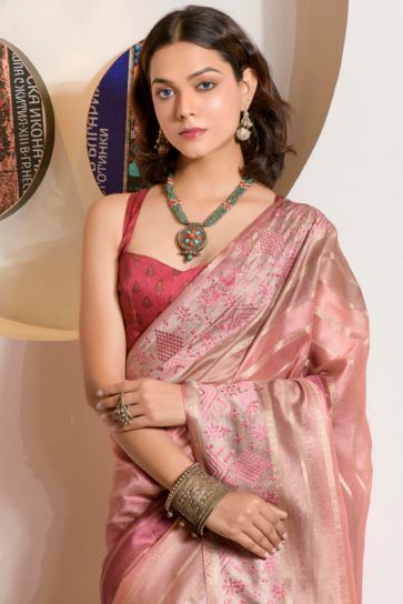 Multi Color Exquisite Organza Fabric Printed Festival Wear Saree
