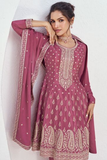 Vartika Singh Trendy Art Silk Fabric Pink Color Readymade Palazzo Suit