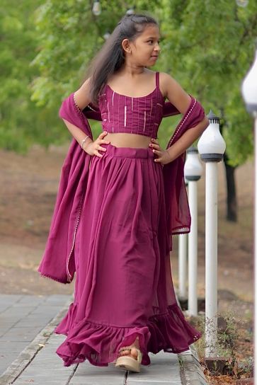 kids gown for girls 7-8 years stylish long kids gown for girls lilac colour  kids