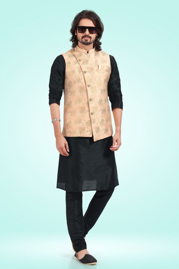 Sand grey short jacket kurta set | Indian wedding suits men, Wedding kurta  for men, Indian wedding clothes for men