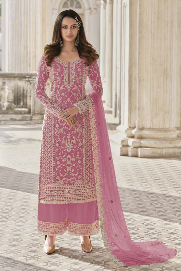 Net Designer Salwar Kameez In Light Pink Color | Indian ethnic wear, Salwar  kameez designs, Salwar kameez