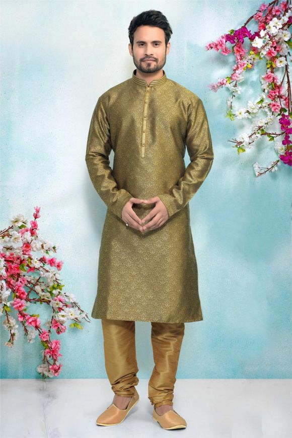 Mehendi Function Men's Kurta With Pajama Set Heavy Designer Work Ready to  Wear in USA, UK, Malaysia, South Africa, Dubai, Singapore