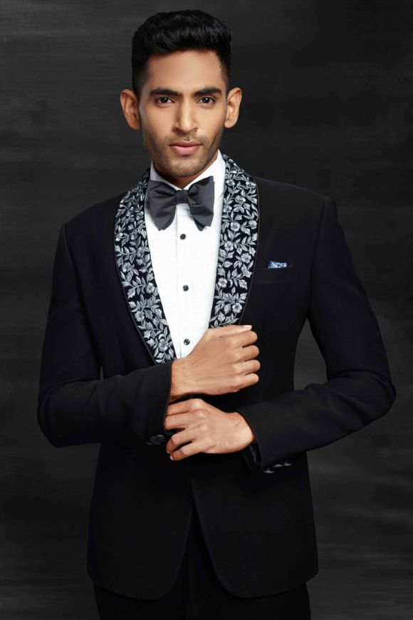 Georgette Black Men Party Wear Suit, Embroidered at Rs 2000/piece in  Ghaziabad-sonthuy.vn