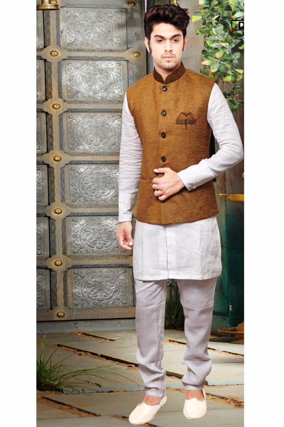 Textured Silk Party Wear Nehru Jacket at Rs 700/piece in Howrah | ID:  25682040648