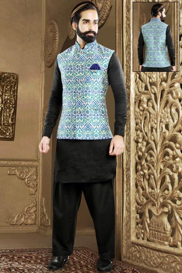 Royal Kurta Buy Men's Cotton Black Pathani Suit Online India | Ubuy