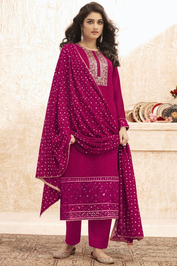 RANI COLOR LUNCHING NEW HEAVY EMBROIDERY GOWN – Khatumbdi-Fashion
