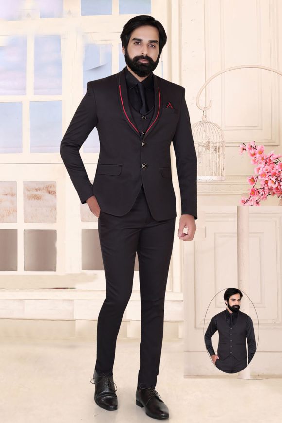 Mens Wedding Wear Three Piece Suit, Style : Italian, 3 Buttons, 2 Buttons,  Feature : Quick Dry, Easy Washable Skin-Friendly at Best Price in Kanpur