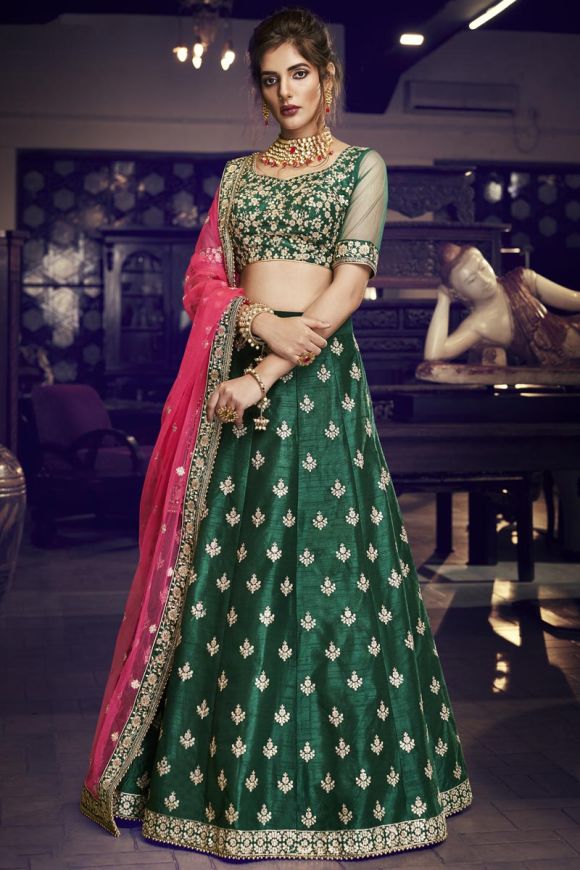 Bollywood Dark Green Lehenga Choli – Mohi fashion