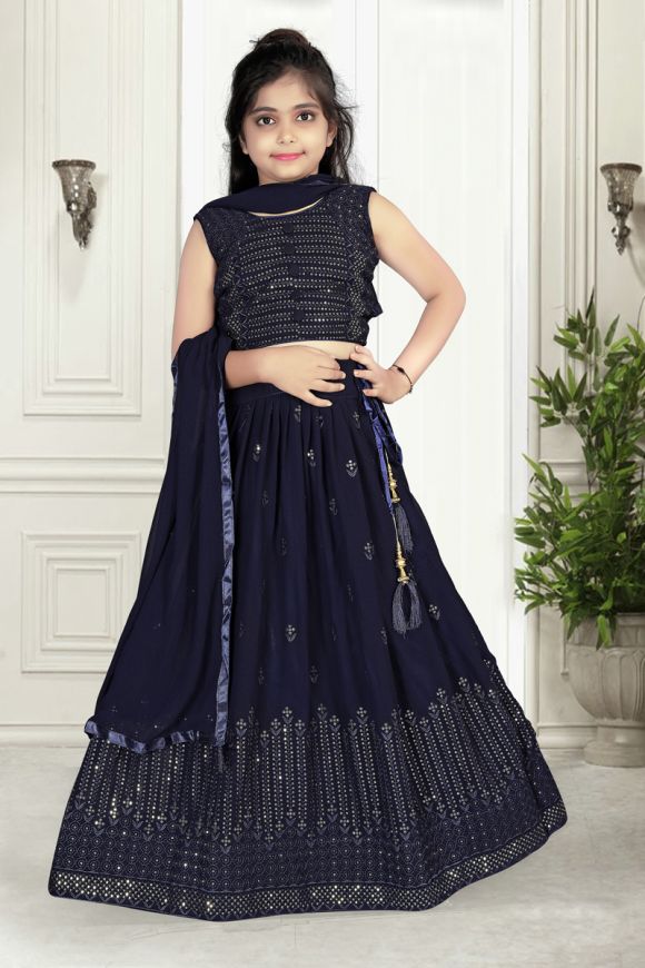 Multi Color Fancy Printed Silk Lehenga Choli... | Silk lehenga, Western  dresses for girl, Gowns for girls