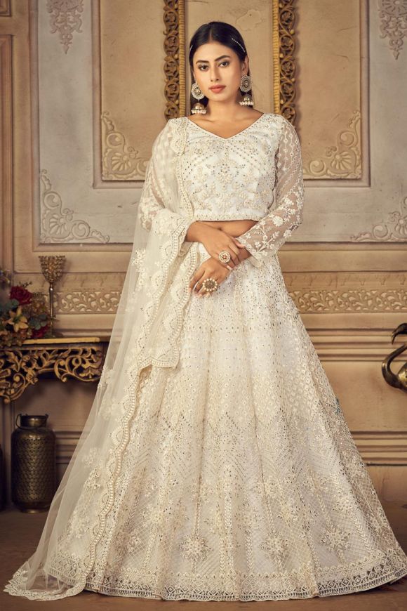 Indian Wedding Wear White Lehenga Choli for Women Latest Designer Lakhnowi  Work Party Wear Lengha Choli Bridesmiads Lehenga Indian Dress - Etsy