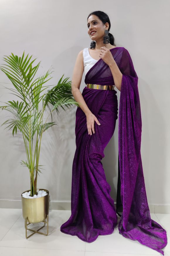 Elevate Your Ethnic Style with Our Soft Kanjeevaram Purple Silk Sarees –  Sareeko