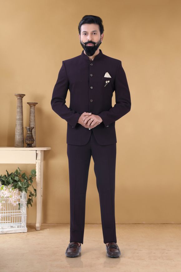 Black Sequins Work Jodhpuri Suit For Mens – paanericlothing