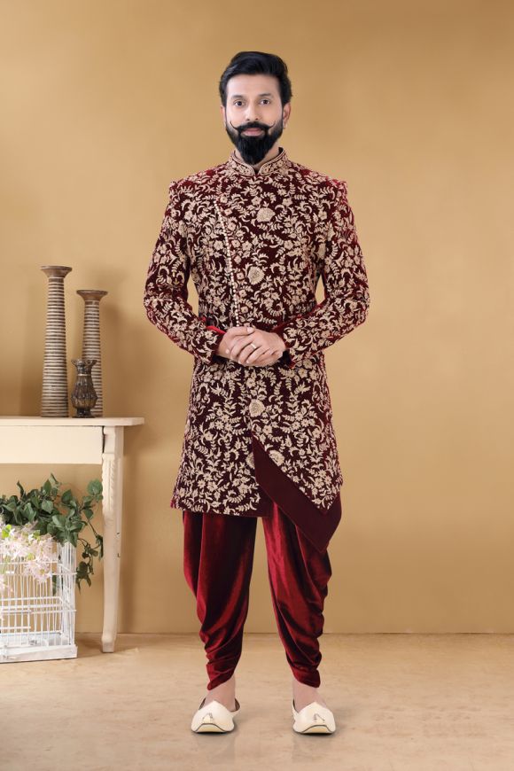 Sherwani discount velvet design