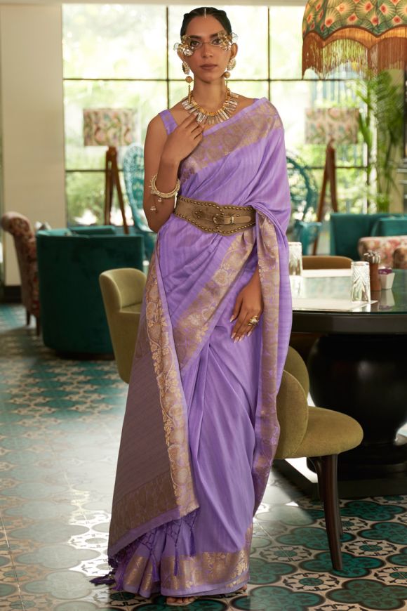 Rangoli Silk Designer Saree In Lavender Colour - SR1541735