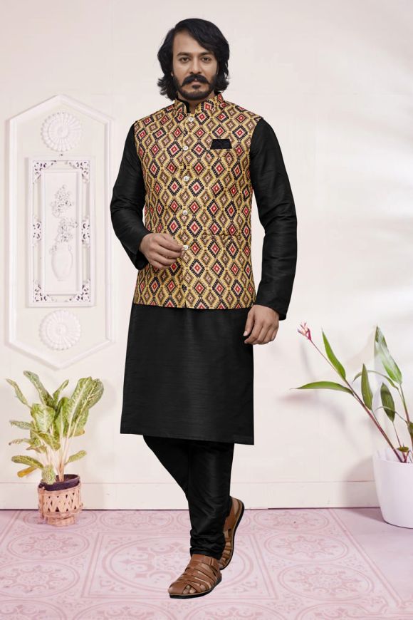 Raw silk kurta pajama jackets | Mens kurta designs, Jacket style, Mens  outfits-gemektower.com.vn