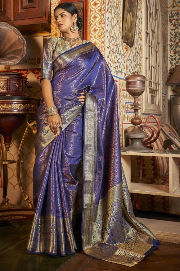 Beautiful Silk Bridal Kanjivaram Saree (Orange and Gold) in Mysore at best  price by Karnataka Saree Centre - Justdial