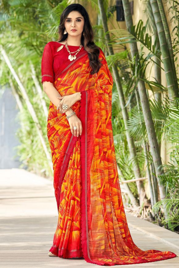 Ruchi Saree Star Chiffon 125th Edition Fancy Printed Daily Wear Saree  Collection