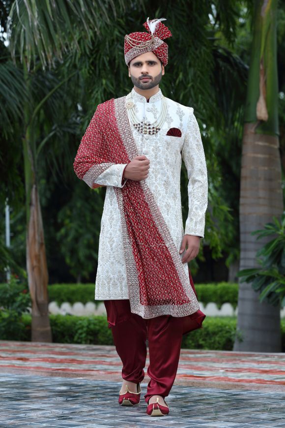Sherwani set for Groom: Wedding Dress for Men | BAnu – B Anu Designs