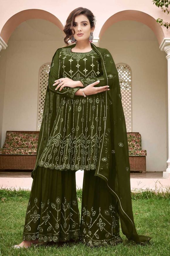 Popular Sea Green Mehndi Designer Salwar Kameez and Sea Green Mehndi  Designer Salwar Suits online shopping